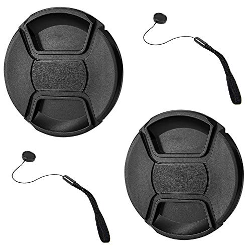 Product Cover GAOAG 2 Pack 62mm Center Pinch Lens Cap for Nikon Canon Sony DSLR Camera Compatible with Song E 10-18mm f4 OSS/E 18-200mm f3.5-6.3 OSS LE,Nikon AF-S Nikkor 60mm f2.8G ED and Any 62mm Thread Lenses