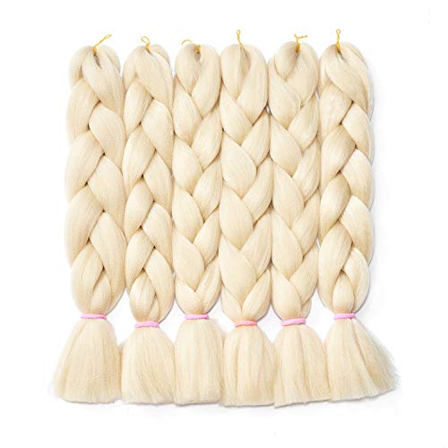 Product Cover 6Pcs/Lot 24inch Jumbo Braids Salon Crochet Ombre Twist Braiding Hair Extensions High Temperature Synthetic Fiber Hair for 100g/pc (613#)