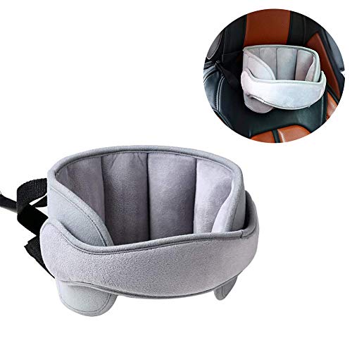 Product Cover StoHua Baby Car Seat Head Support Band - Child Neck Relief Safe Sleep Positioner Toddler Car Seat Sleep Nap Aid Holder Band, Grey