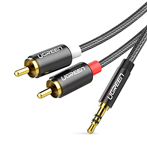 Product Cover UGREEN 3.5mm to 2RCA Audio Auxiliary Stereo Y Splitter Nylon Braided Cable (6ft)