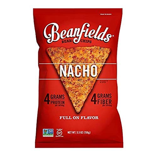Product Cover Beanfields Bean Chips, High Protein and Fiber, Gluten Free, Vegan Snack, Nacho (Nacho, 1.5 Ounce (Pack of 12))