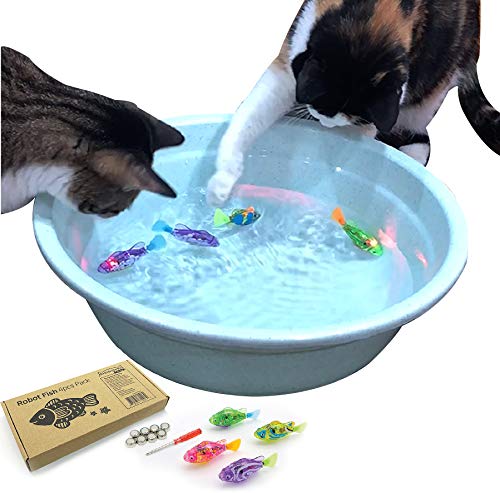 Product Cover BlackHole Litter Mat Interactive Swimming Robot Fish Toy for Cat with LED Light (4 pcs), Electronic Cat Toy to Stimulate Your Cat's Hunter Instincts