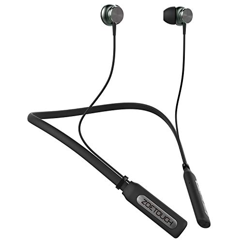 Product Cover Wireless Neckband Headphones, Neckband Earbuds V4.1 Noise Cancelling Headset with Mic, Magnetic Stereo in-Ear Earphones for Workout, Running, Gym(Black)