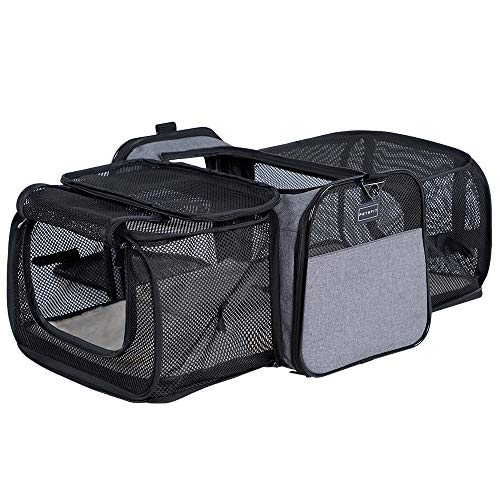 Product Cover Petsfit Most Airline Approved Solid Expandable Carrier with 2 Large Extensions for Pets up to 15 Pounds