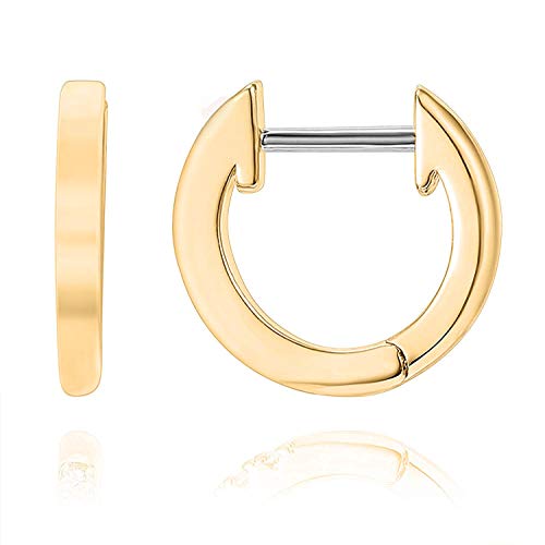 Product Cover PAVOI 14K Yellow Gold Plated Cuff Earrings Huggie Stud | Small Hoop Earrings for Women