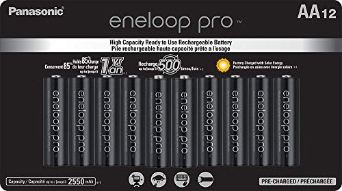 Product Cover Panasonic BK-3HCCA12FA eneloop Pro AA High Capacity Ni-MH Pre-Charged Rechargeable Batteries, 12 Pack