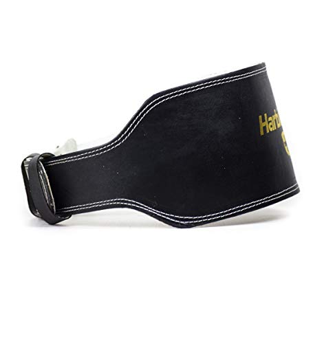 Product Cover Harbinger Padded Leather Contoured Weightlifting Belt with Suede Lining and Steel Roller Buckle