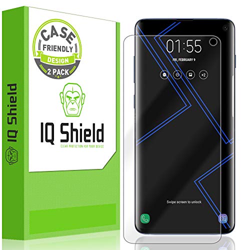Product Cover IQ Shield Screen Protector Compatible with Galaxy S10 6.1 (2-Pack)(Case Friendly) Anti-Bubble Clear Film (NOT Compatible with Verizon Samsung S10 5G 6.7 inch)