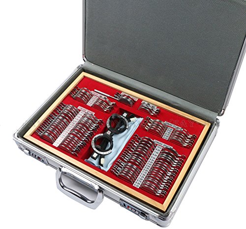 Product Cover EFK-II Supply Optical 104 pieces Trial Lens Set Metal Rim Ophthalmic Trial case lenses with Aluminum Case