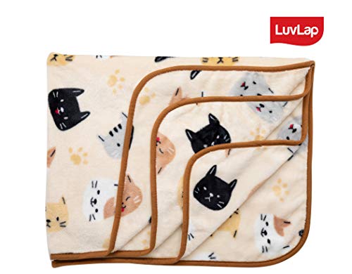 Product Cover Luvlap Newborn Baby Soft Swaddling Blanket, Beige Cat (80cm x 100cm)