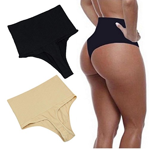 Product Cover eubell Body Shaper High Waist Tummy Control Butt Lifter Panty Slim T-String Briefs Black