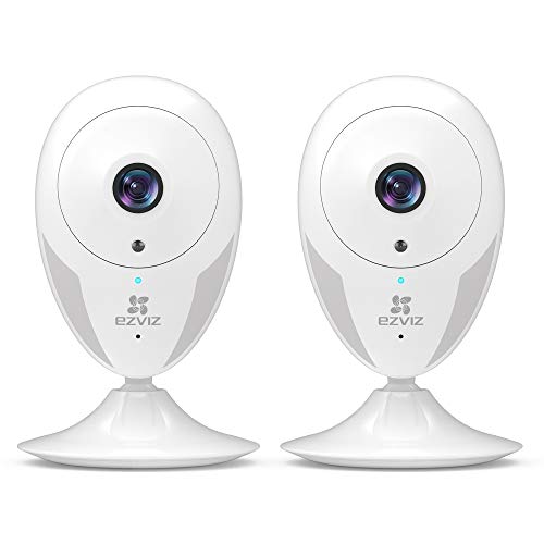 Product Cover EZVIZ Indoor Security Camera 1080p Motion Alert Night Vision Baby/Pet/Elder Monitoring 135° Wide Angle 2.4G Wi-Fi 2-Way Audio Smart Home System Works with Alexa Google IFTTT iOS Android App 2PK CTQ2C