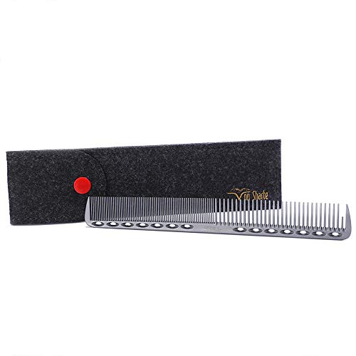 Product Cover Barber Comb,Hair Cutting Combs Hair Comb Hairdressing Comb 200℃ Heat Resistant Round Teeth Bristle Salon Styling Comb for Hair Partition,Smoothing All Hair Types,Remove Knots for Hair Cutting/Dying