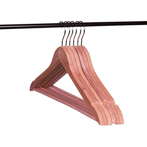 Product Cover Neaties American Cedar Wood Hangers with Notches and Bar for Fresh Closet, 6pk