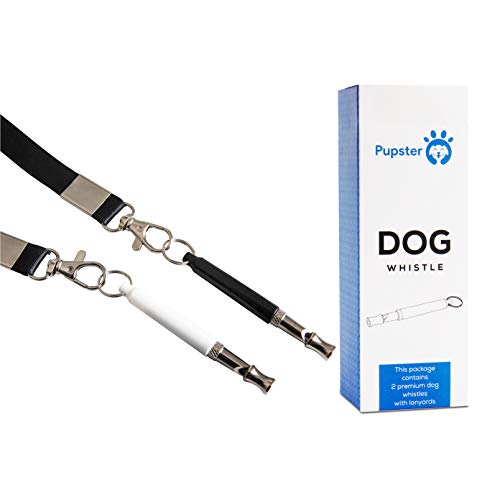 Product Cover Pupster Professional Dog Whistle 2 Pack Training Whistle | [Bonus] Free Dog Whistle Training eBook for Bark Control Training | Adjustable Ultrasonic Frequency