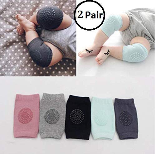 Product Cover ORPIO (LABEL) 2 Pair Baby Knee pad Kids Safety Crawling Elbow Cushion Infant Toddlers Baby Leg Warmer Knee Support Protector Baby Kneecap (Multi Color)