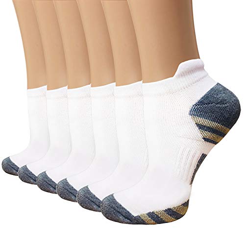Product Cover Copper Plantar Fasciitis Running Compression Socks for Men & Women -6 Pairs Arch Support Ankle Socks for Athletic&Travel