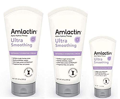 Product Cover AmLactin Ultra Smoothing Intensely Hydrating Cream | Softens Rough, Bumpy Areas of Dry Skin | Powerful Alpha-Hydroxy Therapy Gently Exfoliates 4.9 oz (2 PACK +1 oz. Travel Size)