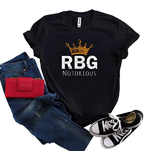 Product Cover Decrum Black Short Sleeve Notorious RBG Shirt Women | RBG Notorious, XL