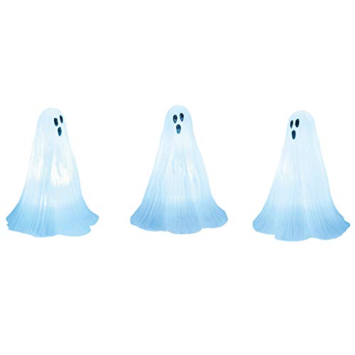 Product Cover Department 56 Village Cross Product Accessories Halloween Ghosts Lit Figurine Set, 2.75 Inch, Blue