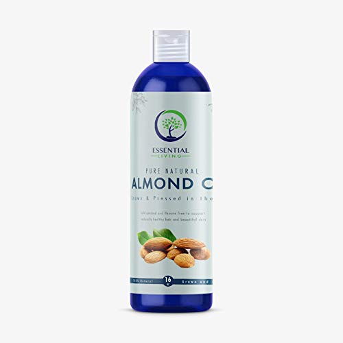 Product Cover 16oz - American Made Sweet Almond Oil for Skin, for Face, for Hair Growth, for Eyebrows, Shampoo and Skin - Cold Pressed and Hexane Free, All Natural, Kosher, Gluten Free