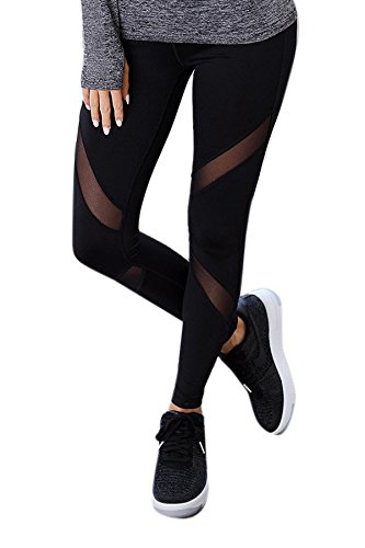 Product Cover BLINKIN Mesh Yoga Gym and Active Sports Fitness Black Leggings Tights for Women|Girls (2670-Black)