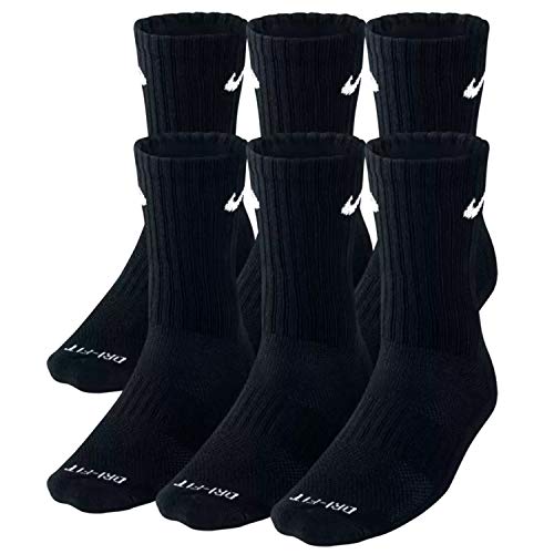 Product Cover NIKE Plus Cushion Socks (6-Pair) (L (Men's 8-12 / Women's 10-13), Crew Black)