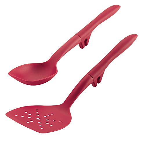 Product Cover Rachael Ray Tools and Gadgets Lazy Flexi Turner and Scraping Spoon Set, Red