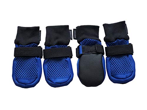 Product Cover LONSUNEER Dog Boots Breathable Protect Paws Soft Nonslip Soles in 5 Sizes