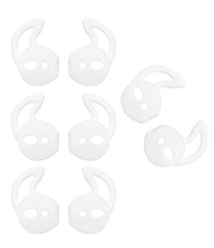 Product Cover ALXCD Earbud Cover for Airpod, 4 Pairs Anti-Slip Sport Silicone Earbud Covers, Fit for Airpod Headphone [White]