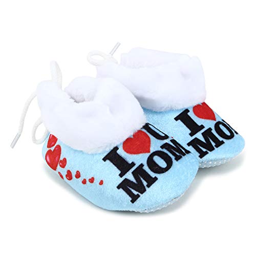 Product Cover Superminis Baby Girls and Baby Boys Ankle Length with Heart Print Soft Base Booties/Shoes
