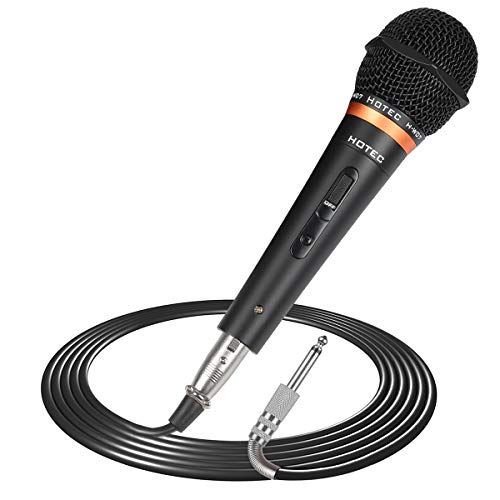 Product Cover Hotec Premium Vocal Dynamic Handheld Microphone with 19ft Detachable XLR Cable and ON/Off Switch (Metal Black) (H-W07)