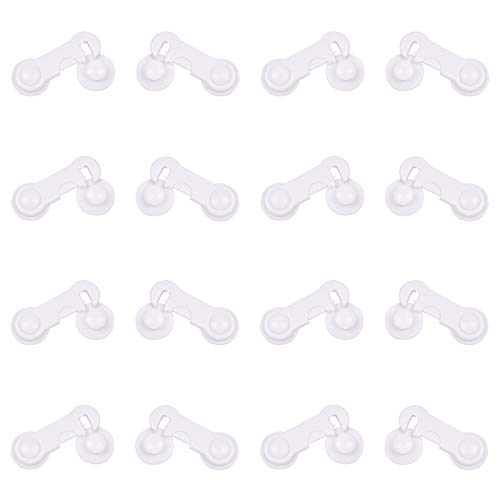 Product Cover KitschKitsch® 16pcs Baby Infant Safety Locks Latches Door Cupboard Cabinet Fridge Drawer Locks (White)