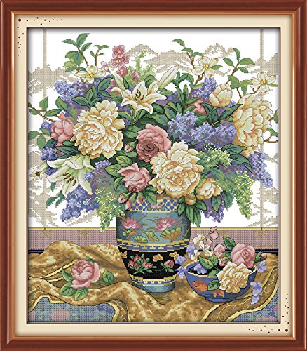 Product Cover Joy Sunday Cross Stitch Kits 14CT Counted Oriental Vase 18.9