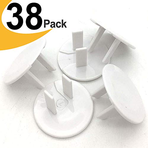 Product Cover Outlet Covers ChildProof Plug Protector - Vmaisi Baby Proofing Electrical Safety Outlet Plugs - (White, 38 Pack)