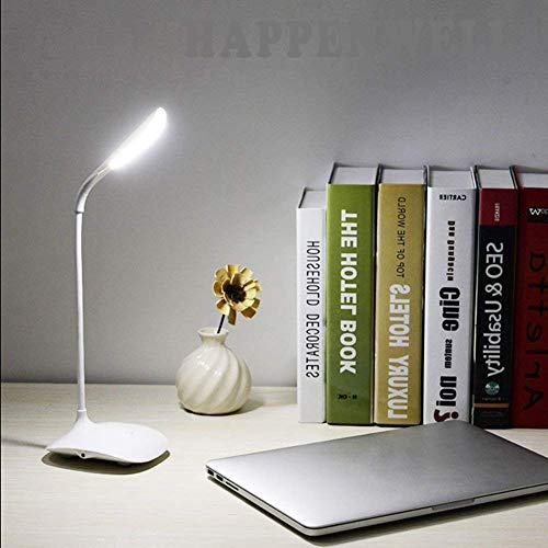 Product Cover HappenWell Rechargeable LED Touch Dimmer on/Off Switch Desk Lamp with USB Charging (White)