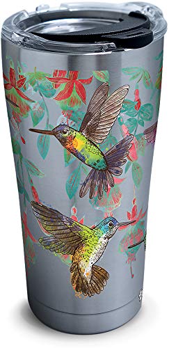Product Cover Tervis 1316859 Colorful Hummingbirds Stainless Steel Insulated Tumbler with Lid, 20 oz, Silver