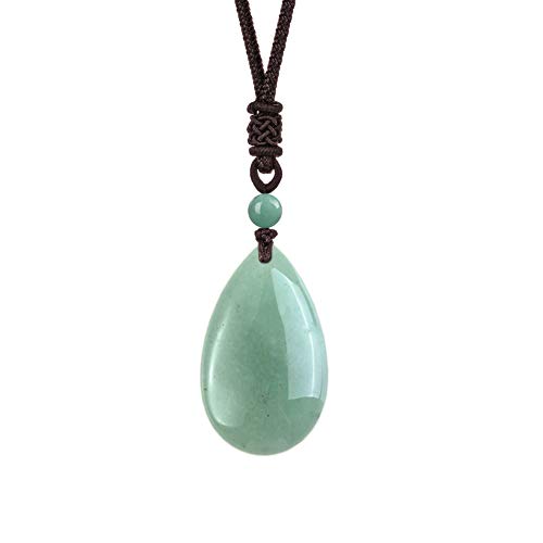 Product Cover OCARLY Natural Gemstone Drop Pendant Necklace Healing Stone Crystal Chakra Protection Rock Cord Jewelry
