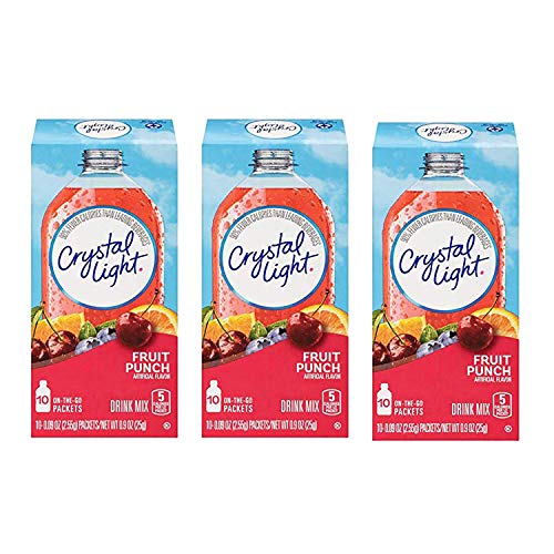 Product Cover Crystal Light Drink Mix, On The Go Packets, (Fruit Punch, 3 - Pack,30 Count)