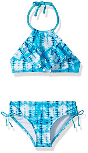 Product Cover Kanu Surf Girls' Morgan Ruffle Halter Bikini 2-Piece Swimsuit, Pink, 2t