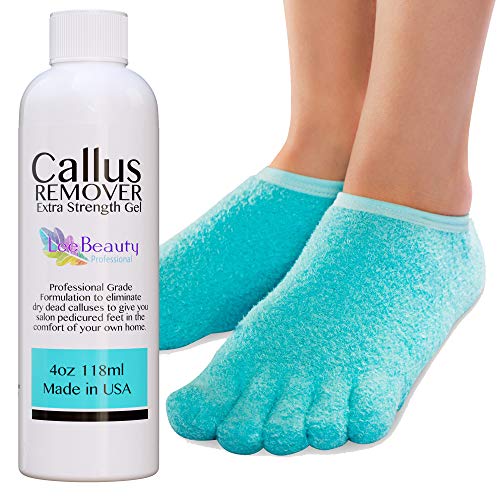 Product Cover Best Callus Remover.Callus Eliminator,Liquid & Gel For Corn And Callus On Feet. Professional Grade, Does Better Job Than Electric Shaver&Other Scary Tools. (With Moisturizing Socks)