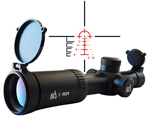 Product Cover S2Delta 1-4X24 Carbine Scope, Red Dot Scope, Illuminated 5.56 BDC Reticle, 30mm Main Tube, SFP, Capped Turrets