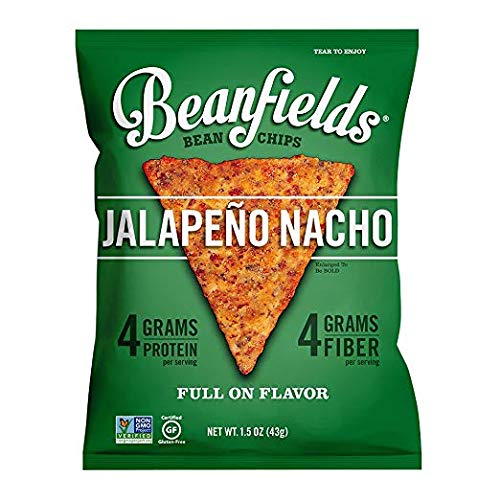 Product Cover Beanfields Bean Chips, High Protein and Fiber, Gluten Free, Vegan Snack, Jalapeno Nacho (Jalapeno Nacho, 1.5 Ounce (Pack of 12))