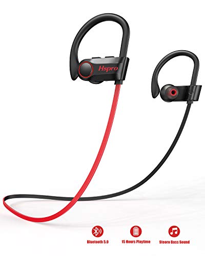 Product Cover Bluetooth Headphones Wireless Earbuds with CVC6.0 Noise Cancelling Mic, HSPRO IPX7 Sports Earphones for Running Workout Gym, 10 Hours Playtime