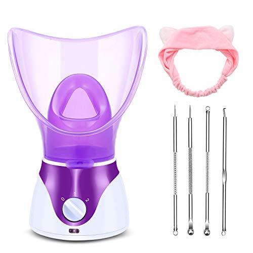 Product Cover Zenpy Nano Ionic Facial Steamer Hot Mist Face Steamer Home Sauna SPA Face Humidifier Atomizer Sprayer for Women Men Moisturizing Cleansing Pores with Blackhead Remover Kit
