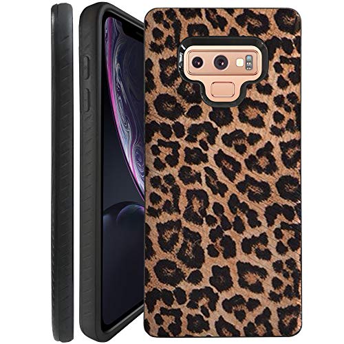 Product Cover CasesOnDeck Hybrid Case for Samsung Galaxy Note 9 - Fashion Cover Linear Embossed Rugged Dual Layer Case (Leopard)