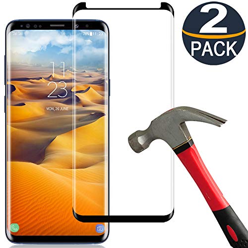 Product Cover [2 Pack] Samsung Galaxy S8 Plus Screen Protector Tempered Glass Film [Case Friendly][Anti-Bubble][3D Curved][3D Full Coverage] Tempered Glass Screen Protector for Samsung Galaxy S8 Plus