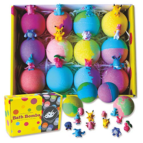 Product Cover Bath Bombs for Kids with Surprise Inside. Go Party 12 Huge Surprise Bath Bombs with Toys. Individually Wrapped - Makes Great Party Favors for Birthday Parties & Kids Parties. Bath Time Fun!