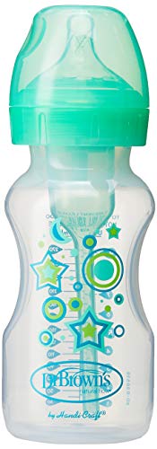 Product Cover Dr. Brown's Options+ Wide-Neck Baby Bottle with Sippy Spout 2-in-1 Transition Kit, Green, 9 Ounce