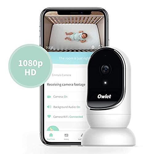 Product Cover Owlet Camera - Video Baby Monitor w/ HD Night Vision Securely Streams to Your Phone from Anywhere - Background Audio -Room Temperature - Two-way talk - Wall Mount